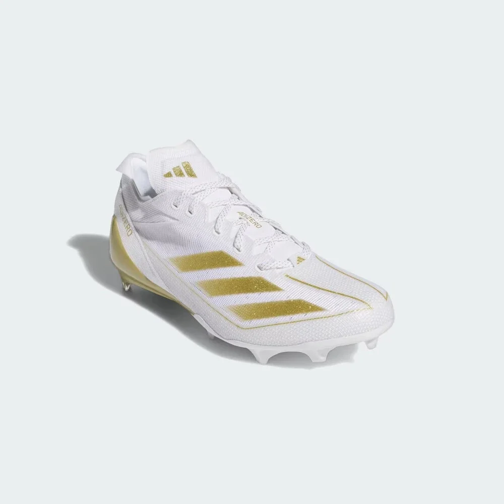 Adidas Adizero Electric IE4381 Mens 9 White Gold Metallic Football Cleats RHS622 - Picture 2 of 10